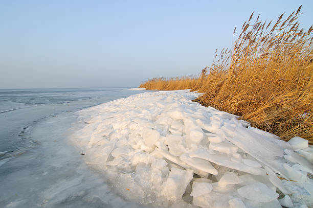 Winter Wonderland on frozen lake