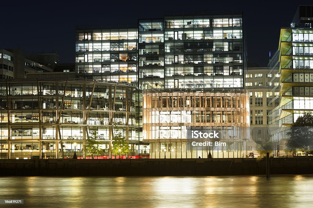 Office Buildings at Night, London, England "illuminated office buildings at night, London, UK,click here to view more related images:" Architecture Stock Photo