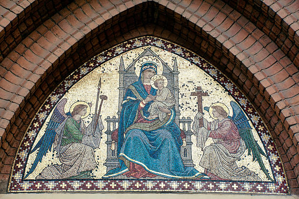 istock Mosaic On Catholic Cathedral In Bucharest 186819510