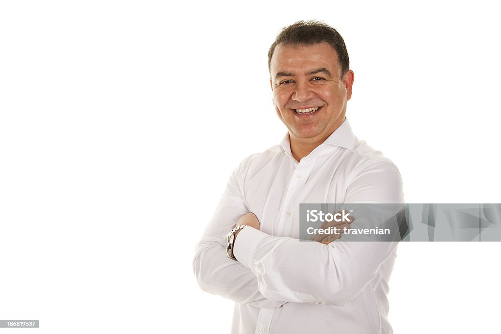 Portrait of a smiling man Portrait of a smiling man isolated on white Human Face Stock Photo