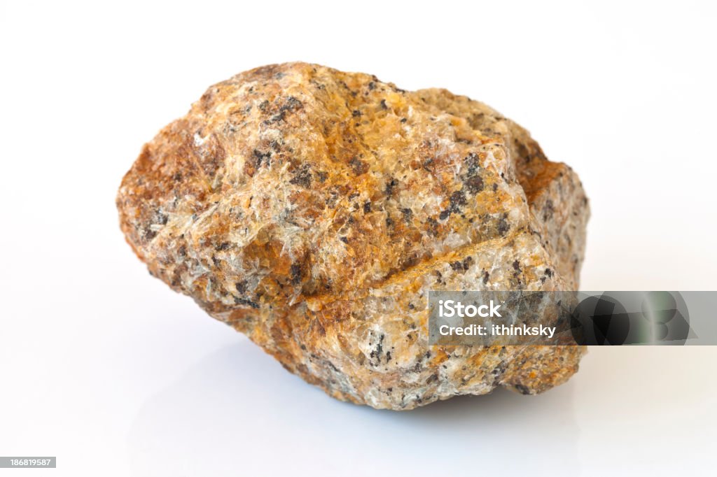 Iron ore Iron ore isolated on white background Brown Stock Photo