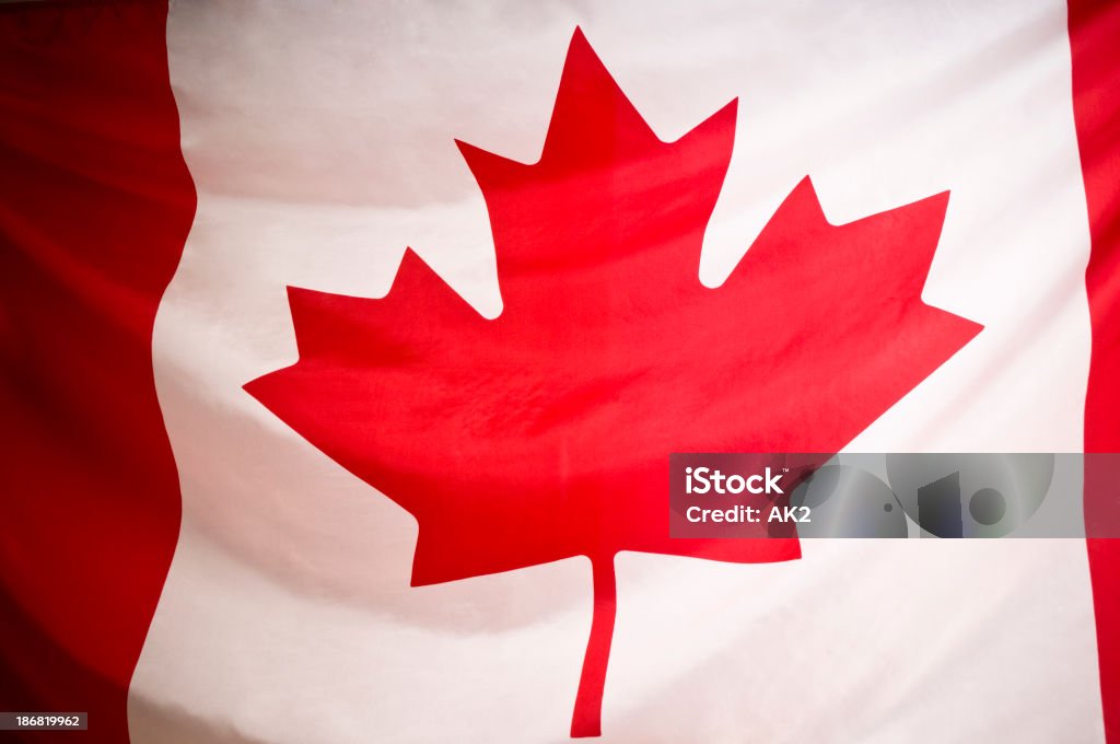 Kanadische Flagge - Lizenzfrei Ahornblatt Stock-Foto
