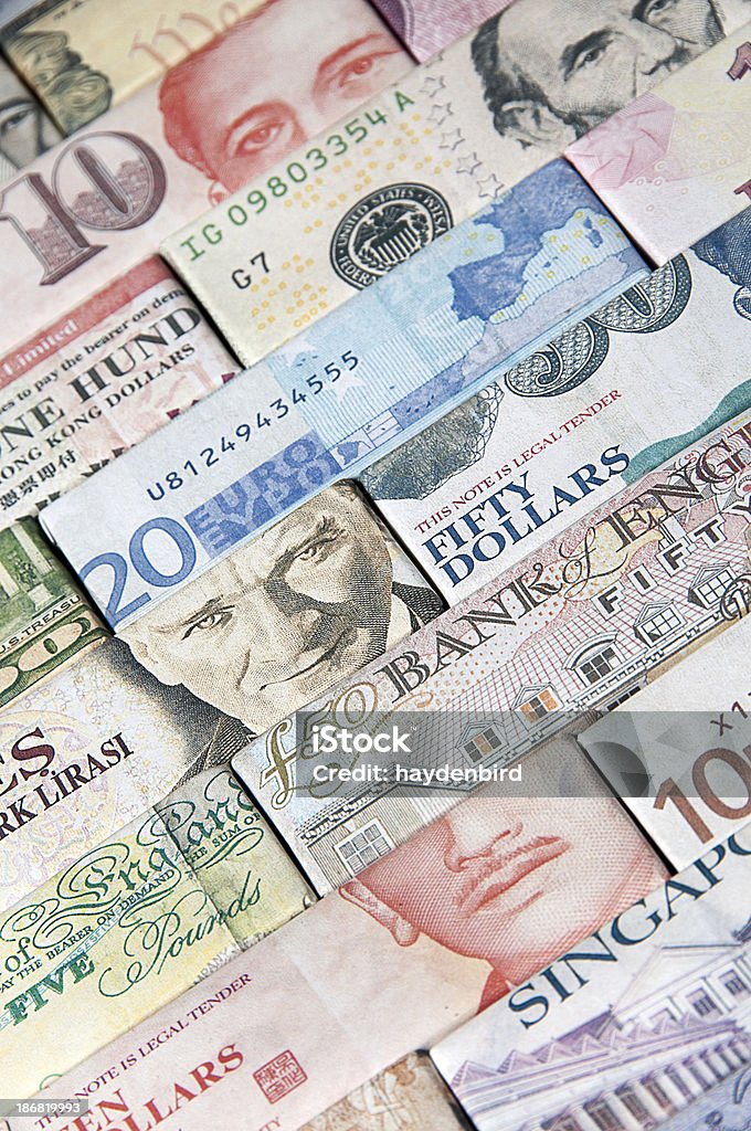 Finanças globais e serviços bancários Banco Mundial notas - Foto de stock de Abstrato royalty-free