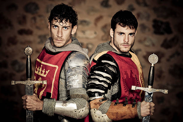 knight comrade ´ s - circa 13th century circa 11th century circa 10th century romanesque imagens e fotografias de stock