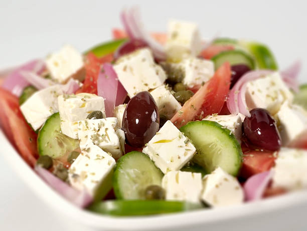 istock Greek Salad Close Up 186821240
