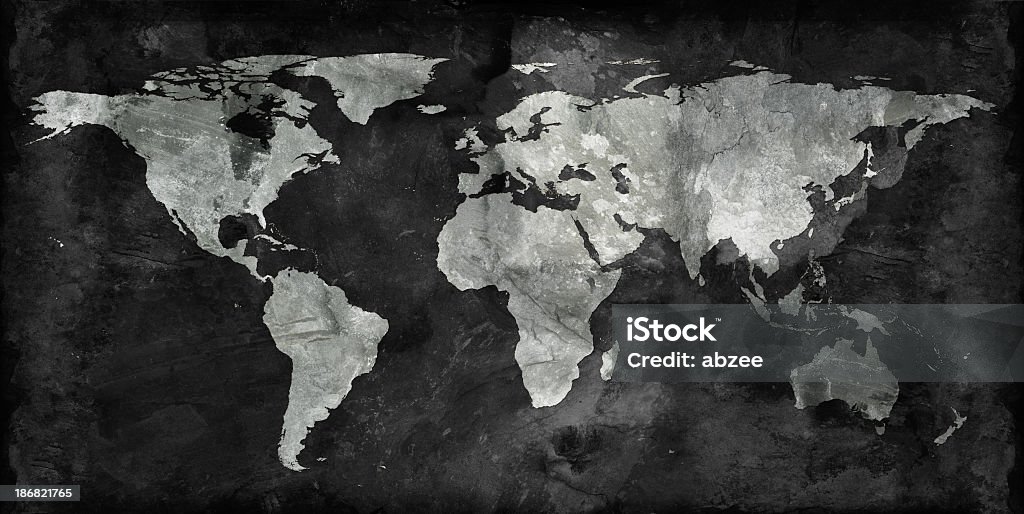 Синевато-серая Карта мира - Стоковые фото Карта роялти-фри