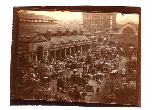 victorian-markt - industrielle revolution stock-fotos und bilder