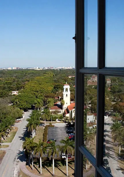 View of Coral Gables from 10th floor of landmark hotel.