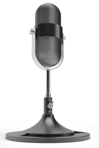 istock Close up of a vintage microphone 186822850