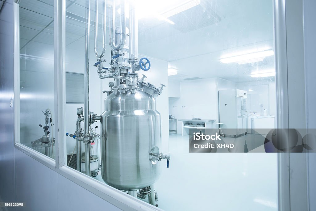 Saubere Zimmer in Pharmafabrik - Lizenzfrei Medikament Stock-Foto