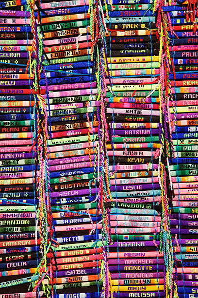 istock Stacks of Colorful Wrist Bands, Mexico, Background 186823947
