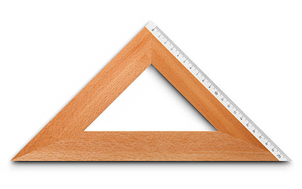 Wooden ruler Metric wooden triangle. Photo with clipping path. Similar photographs from my portfolio: picture of protractor stock pictures, royalty-free photos & images