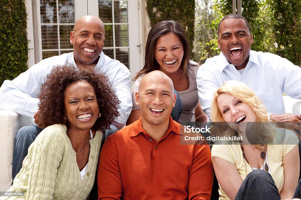 Diverse Group of Friends 35-39 Years Stock Photo