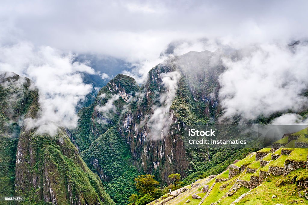 Urubambatal gesehen von Machu Picchu - Lizenzfrei Anden Stock-Foto