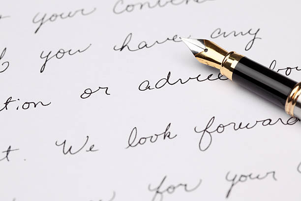 istock Writing a Letter with Fountain Pen 186824810
