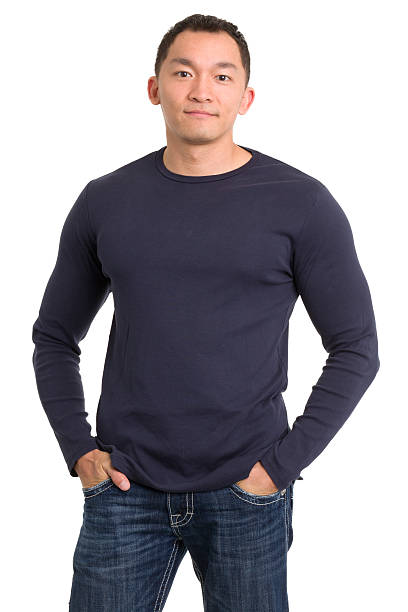 istock Relaxed Asian Man With Hands in Pockets 186825361