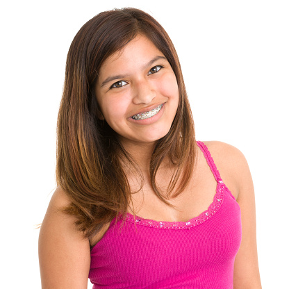 Portrait of a teenage girl on a white background. http://s3.amazonaws.com/drbimages/m/dr.jpg