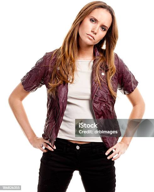 Young Woman Portrait Stock Photo - Download Image Now - Displeased, Head Cocked, One Woman Only