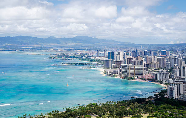 istock Waikiki Beach Viewed from Diamond Head 186826431