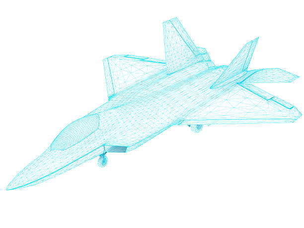 3D Sketch architecture US Air Force F-22 Raptor