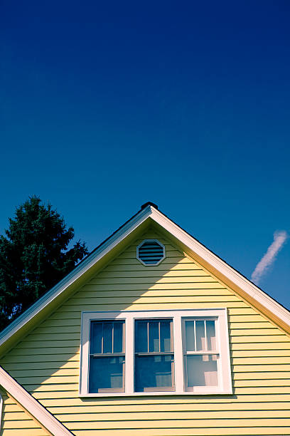 istock Yellow House and Blue Sky 186827647