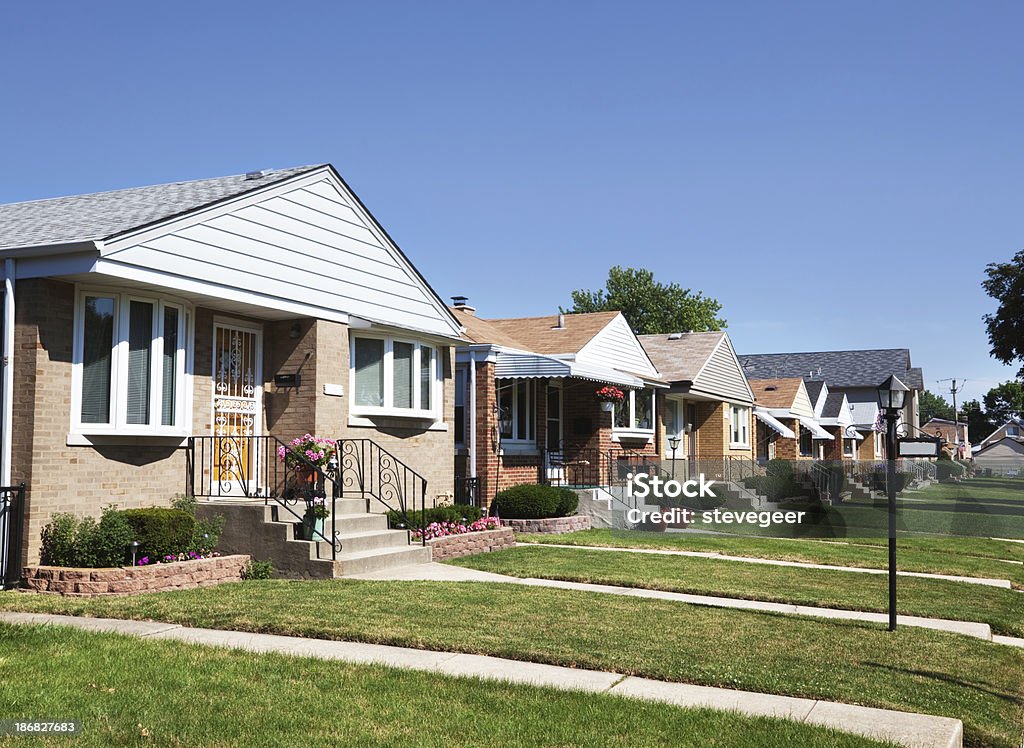 Bungalows in Edison Park in Chicago - Lizenzfrei Chicago - Illinois Stock-Foto