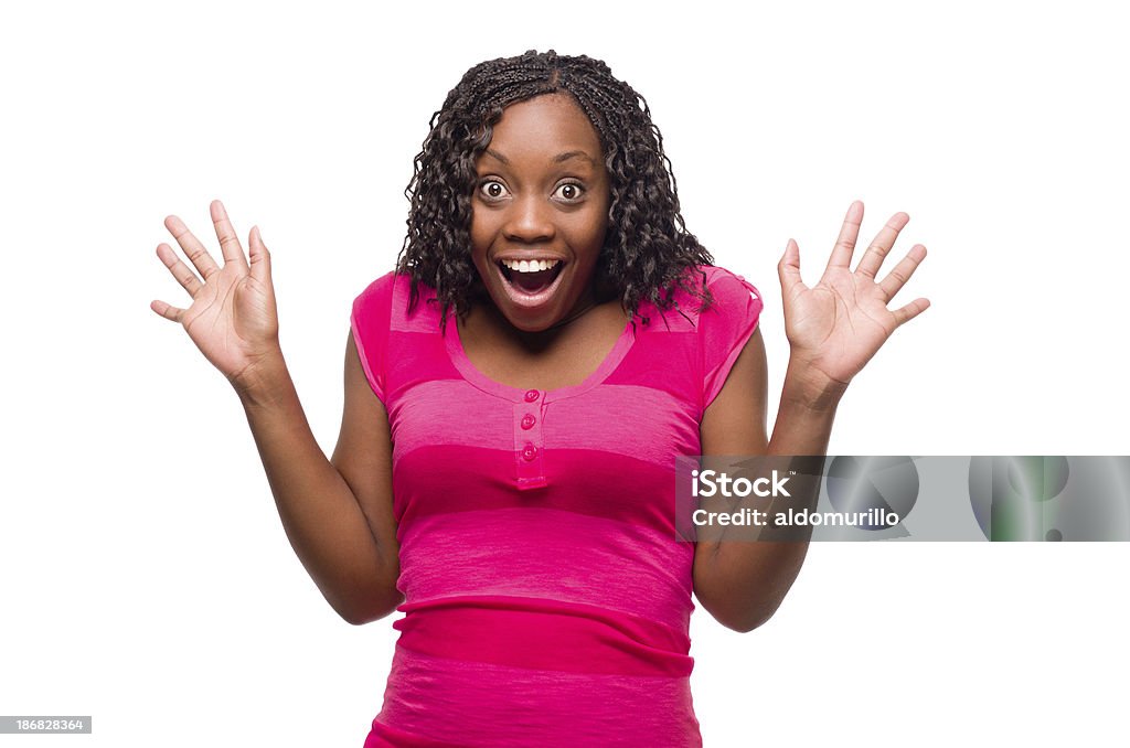 Surprised woman 20-24 Years Stock Photo