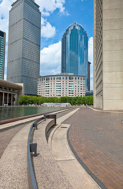 istock Boston Skyline with Brick Pavement Leading Towards Prudential Center Towers 186828412