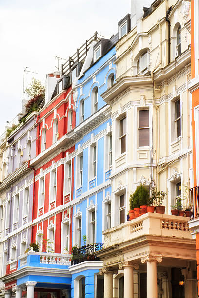 istock Rows Of Colourful Houses In Britain 186828531