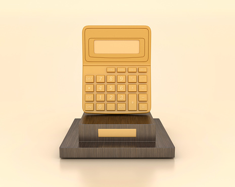 3d Calculator Trophy Stock Photo - Download Image Now - Calculator ...