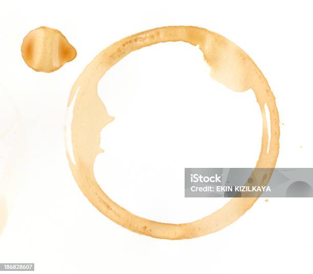 A Coffee Stain On A White Background Stock Photo - Download Image Now - Coffee - Drink, Stained, Coffee Cup