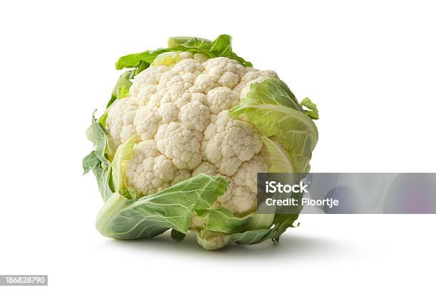 野菜カリフラワー - カリフラワーのストックフォトや画像を多数ご用意 - カリフラワー, 白背景, 野菜