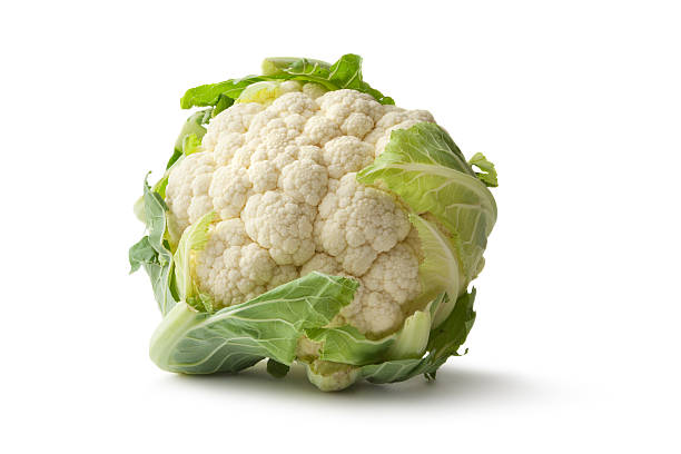 Vegetables: Cauliflower Isolated on White Background stock photo
