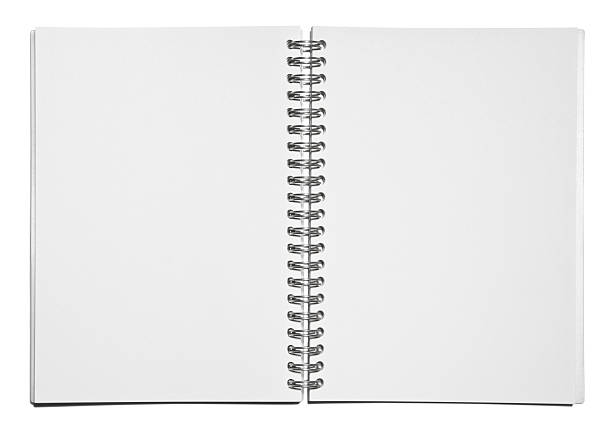 istock Template of blank spiral notebook pages 186828899
