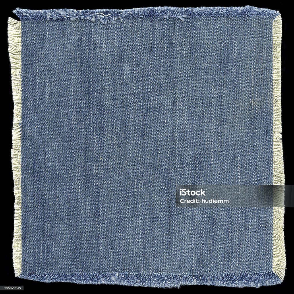 patch fundo de textura de Jeans isolado (XXXL - Foto de stock de Linho - Material Têxtil royalty-free