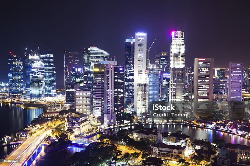 Skyline de Singapura - Royalty-free Cidade de Singapura Foto de stock