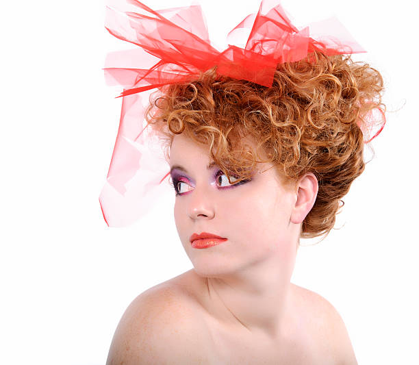red hair woman fashion portrait.