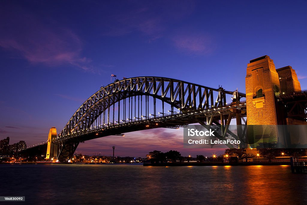 Puente del Puerto de Sydney al atardecer - Foto de stock de Agua libre de derechos