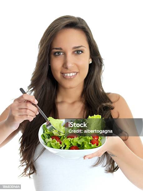 여자아이 식사 샐러드 가벼운에 대한 스톡 사진 및 기타 이미지 - 가벼운, 건강에 좋지 않은 음식, 건강한 생활방식