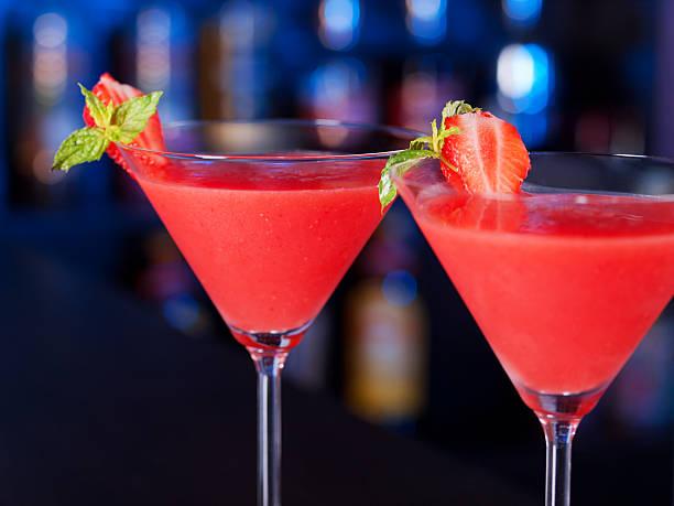Cocktails Collection - Strawberry Daiquiri stock photo