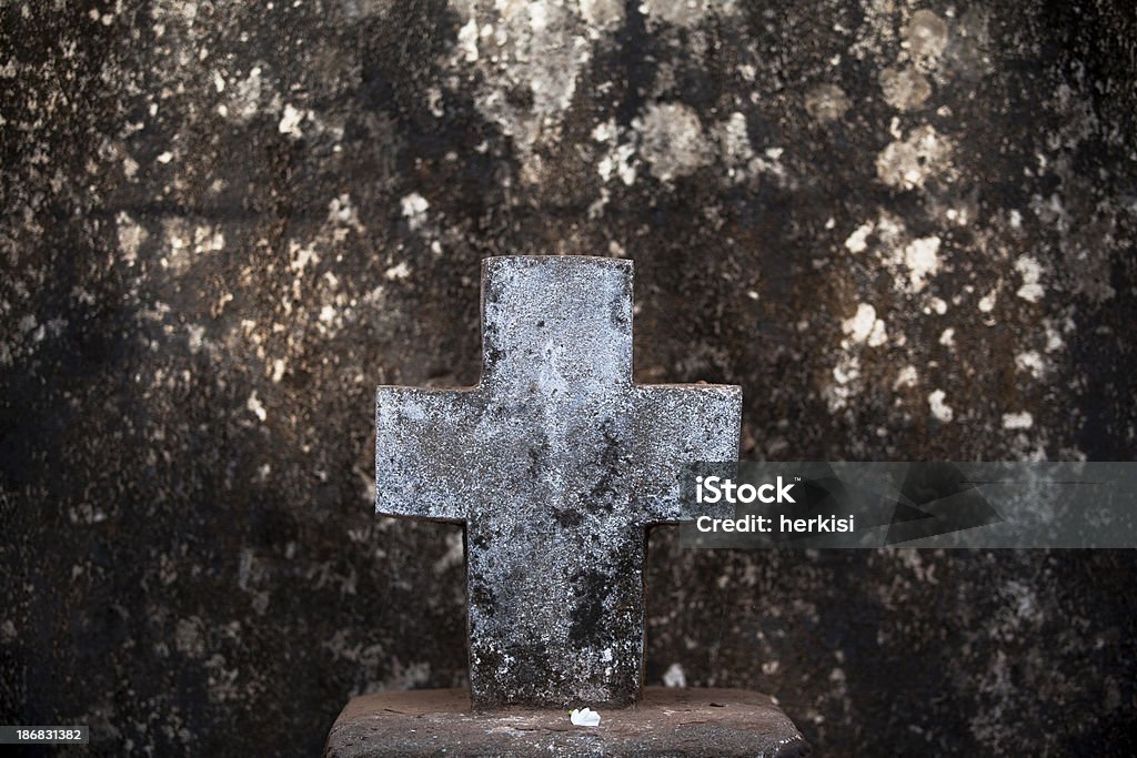 Cross Cross on wall.. Abstract Stock Photo