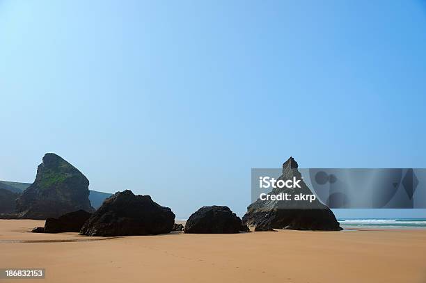 Stack Rocks At Bedruthan Steps Stock Photo - Download Image Now - Adventure, Atlantic Ocean, Back Lit