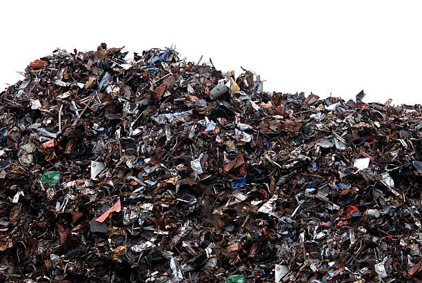 Pile of scrap metal stock photo