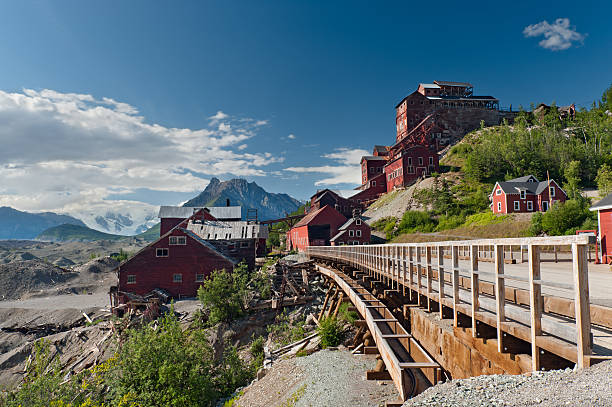 Abandoned copper mine at Kennecott Alaska