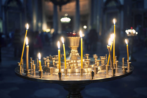 istock Candles in church 186832986