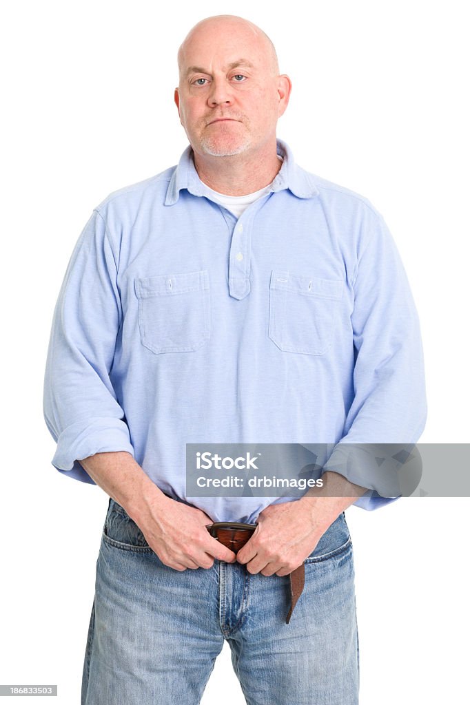 Serious Mature Man Posing Portrait of a mature man on a white background. http://s3.amazonaws.com/drbimages/m/cc2.jpg 50-54 Years Stock Photo