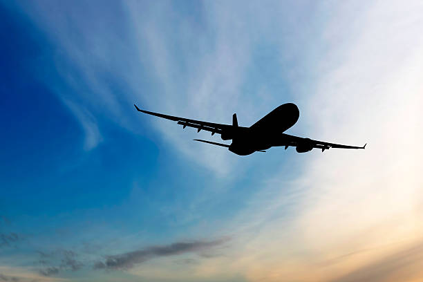 istock XXL jet airplane taking off at sunset 186833842