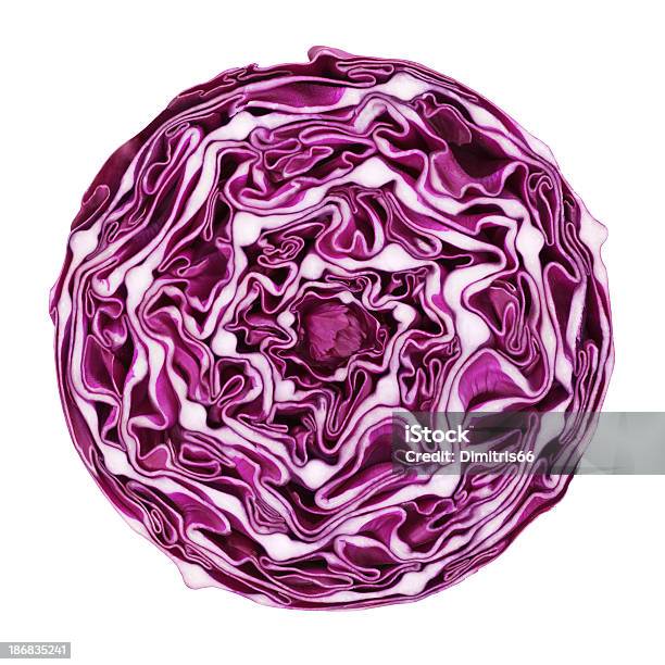 Repolho Roxo Parte Em Branco - Fotografias de stock e mais imagens de Couve holandesa - Couve holandesa, Legumes, Figura para recortar