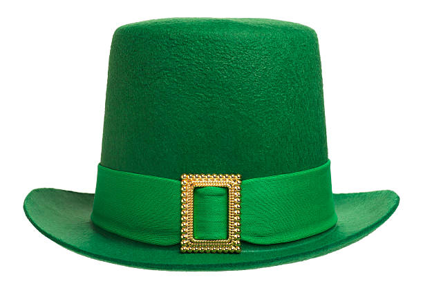 istock Green Leprechaun Hat Isolated on White 186835281