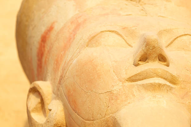 istock Statue of Pharaoh Osirus at Hatshepsut Temple Luxor Egypt 186835527